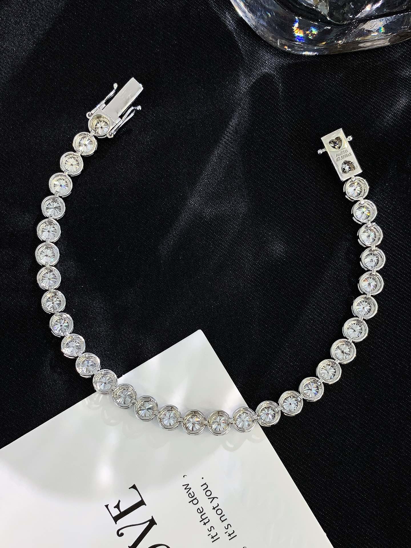 8 Carat Bezel Set Round Cut Lab-Grown Diamond Bracelet