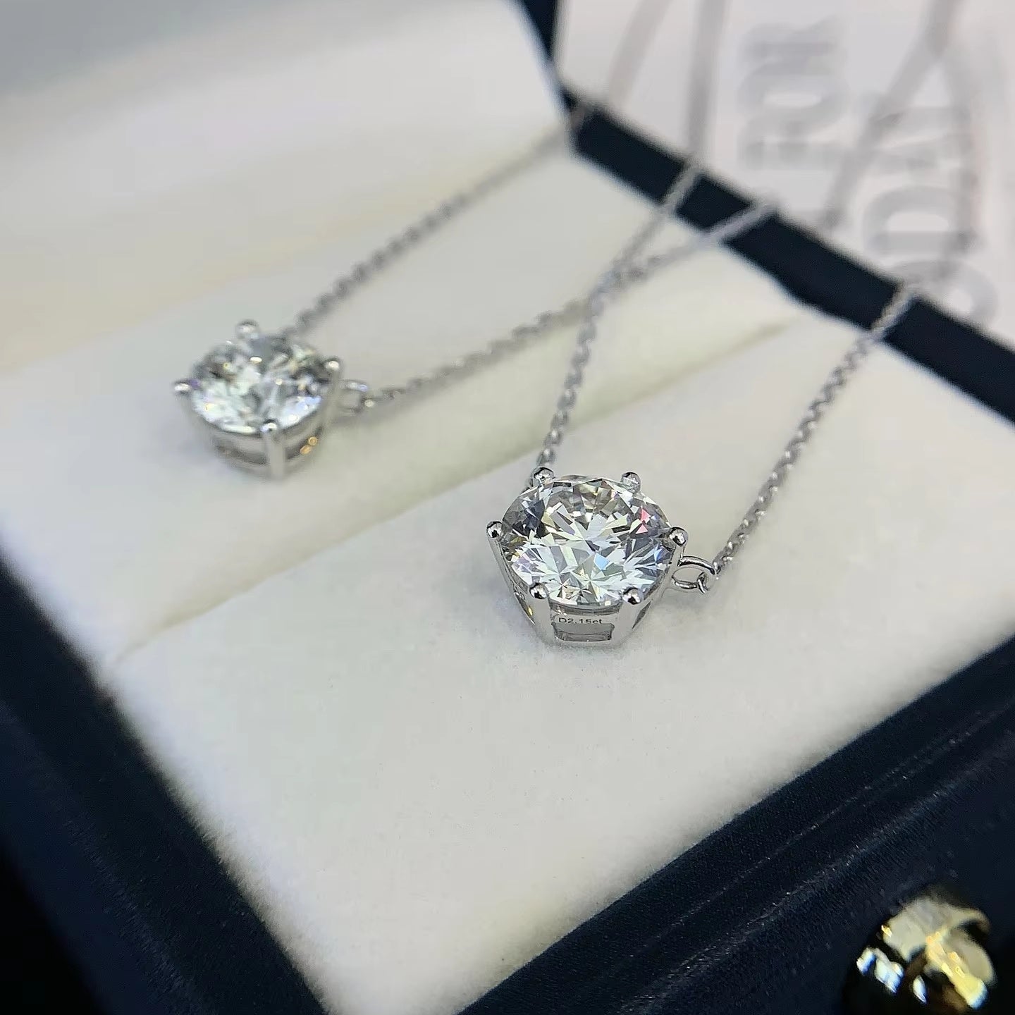 2.5 Carat Lab-Grown Diamond Solitaire Pendant Necklaces in 14K White Gold