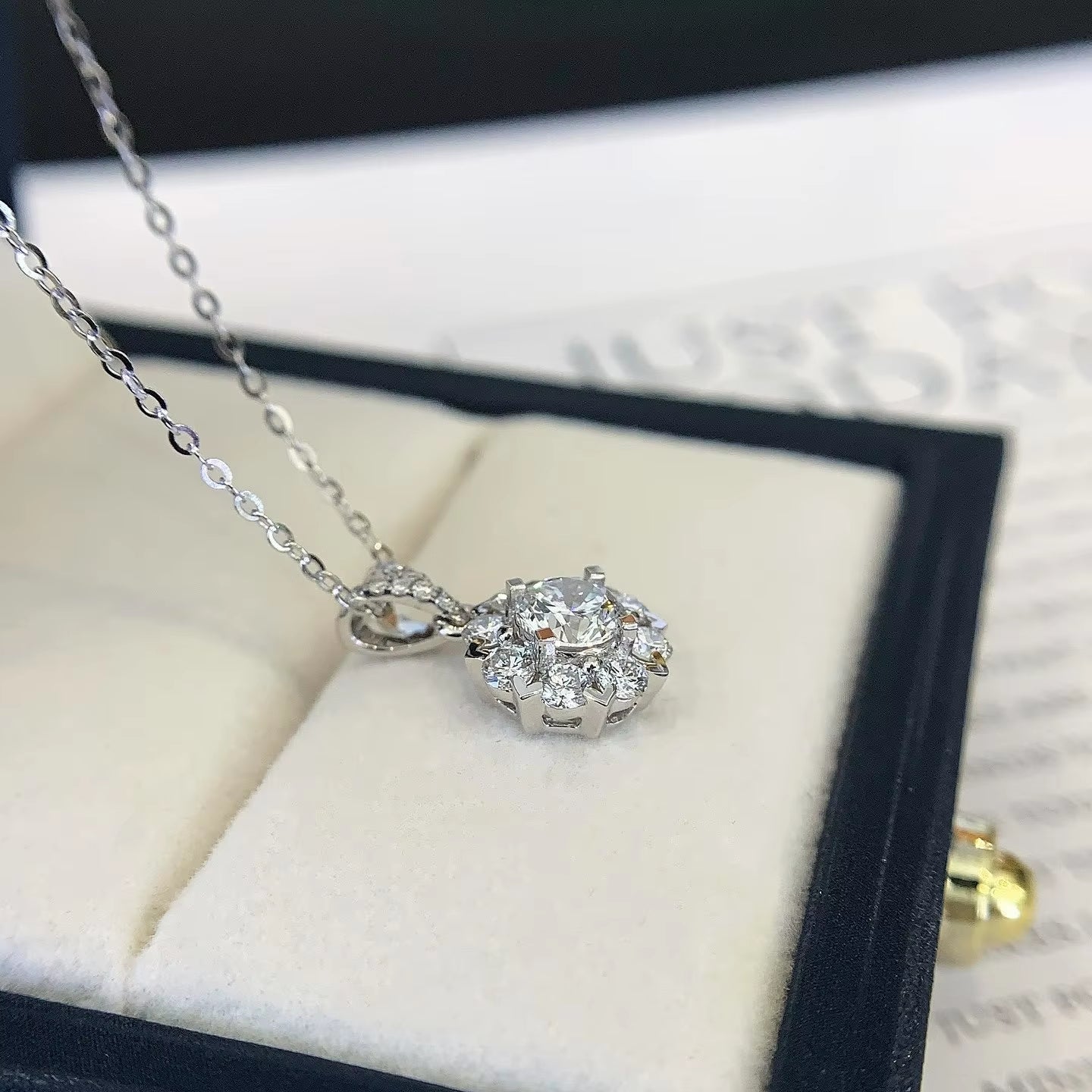 Snowflake Lab-Grown Diamond Pendant Necklace in 14K White Gold