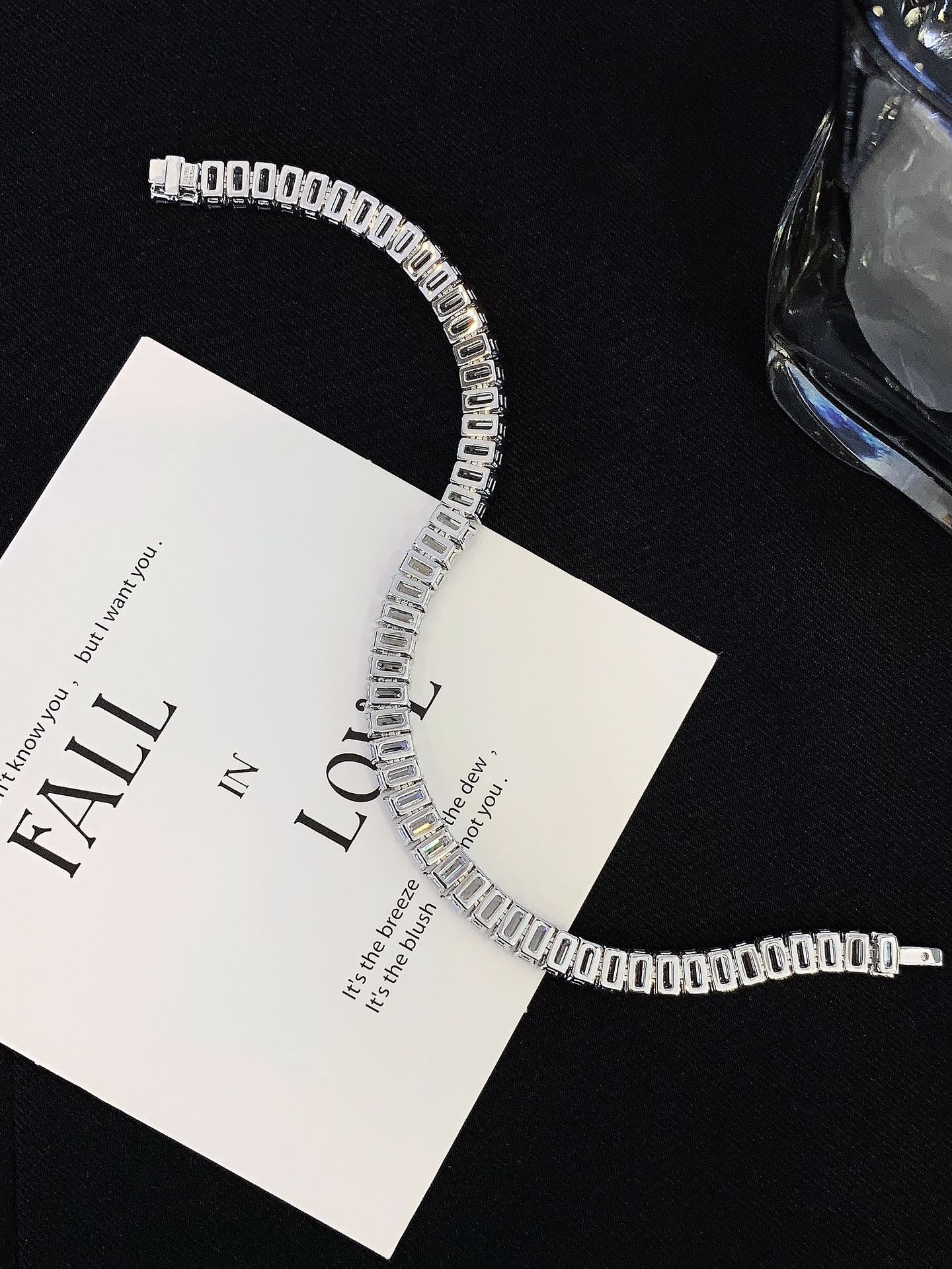 15 Carat Lab-Grown Emerald Cut Diamond Tennis Necklace