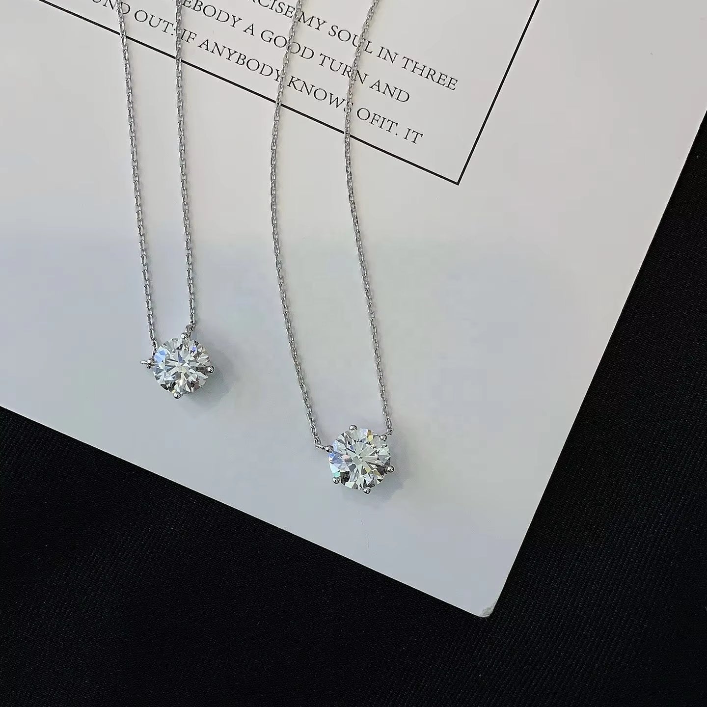 2.5 Carat Lab-Grown Diamond Solitaire Pendant Necklaces in 14K White Gold