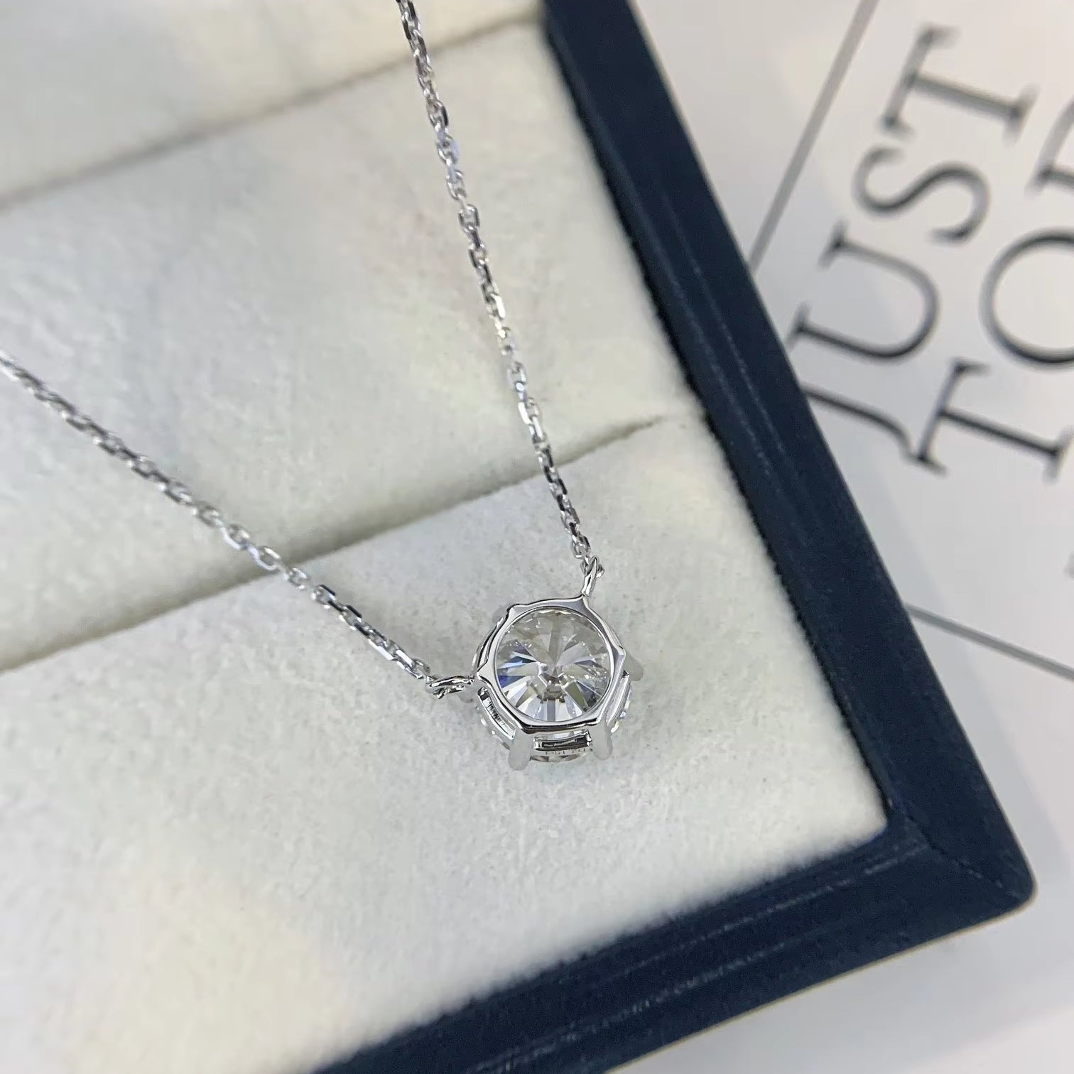 2.5 Carat Lab-Grown Diamond Solitaire Pendant Necklaces in 14K White Gold