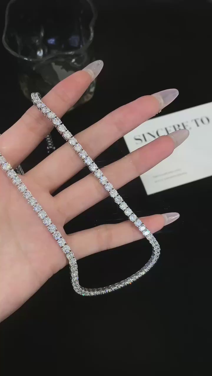 20 Carat Lab-Grown Diamond Tennis Necklace