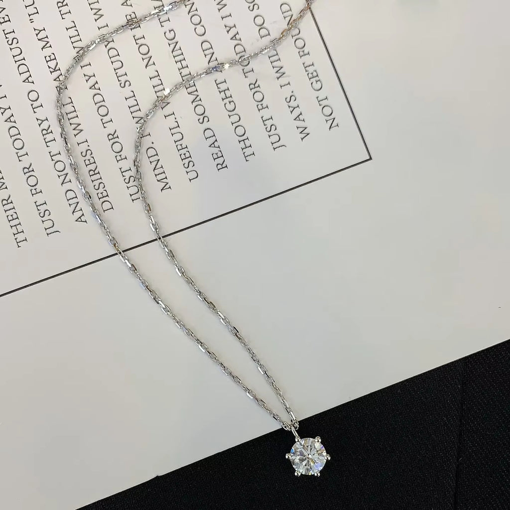 0.60 Carat Round Lab-Grown Diamond Pendant in 14K Gold – IGI Certified