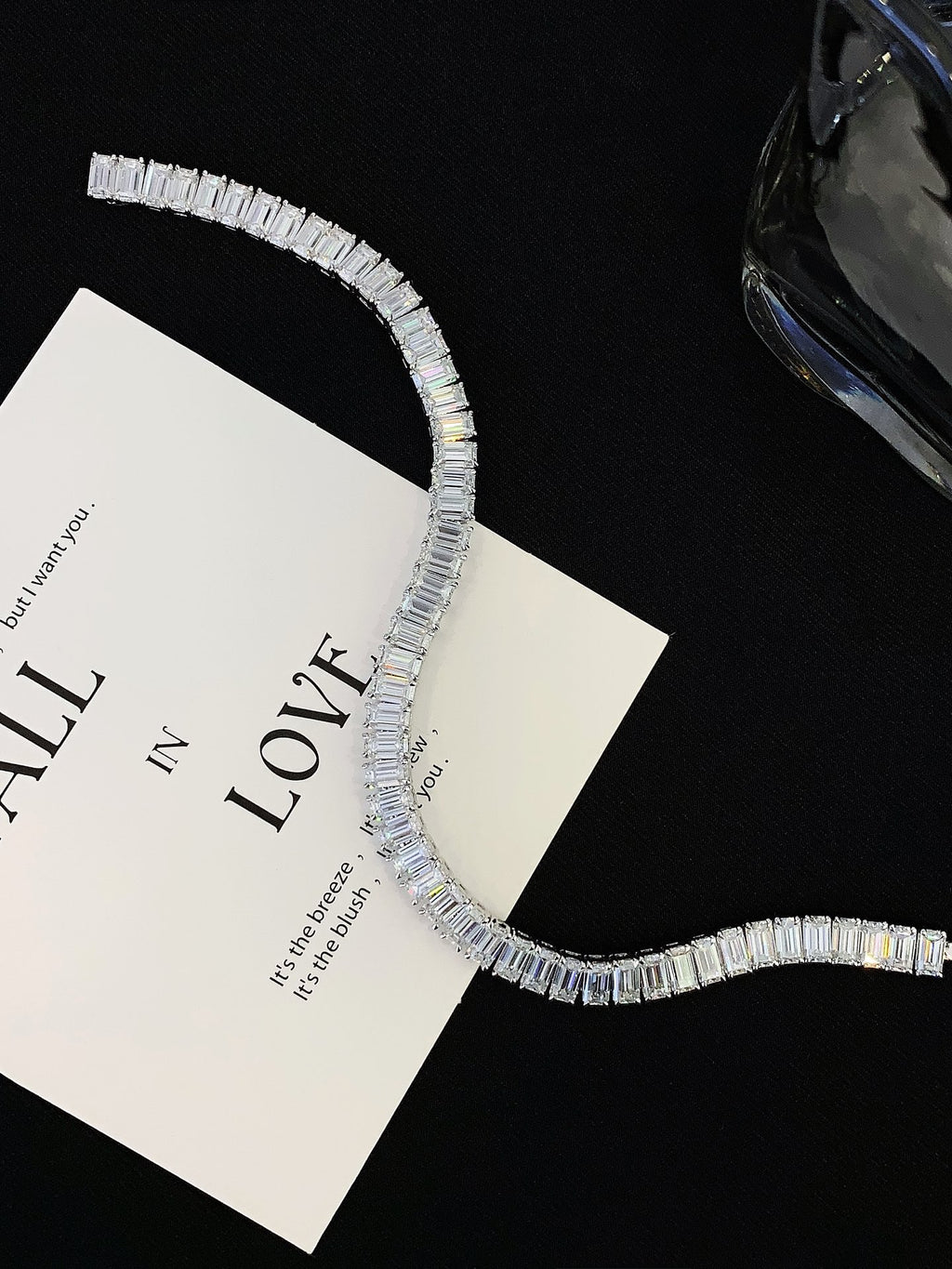 15 Carat Lab-Grown Emerald Cut Diamond Tennis Necklace