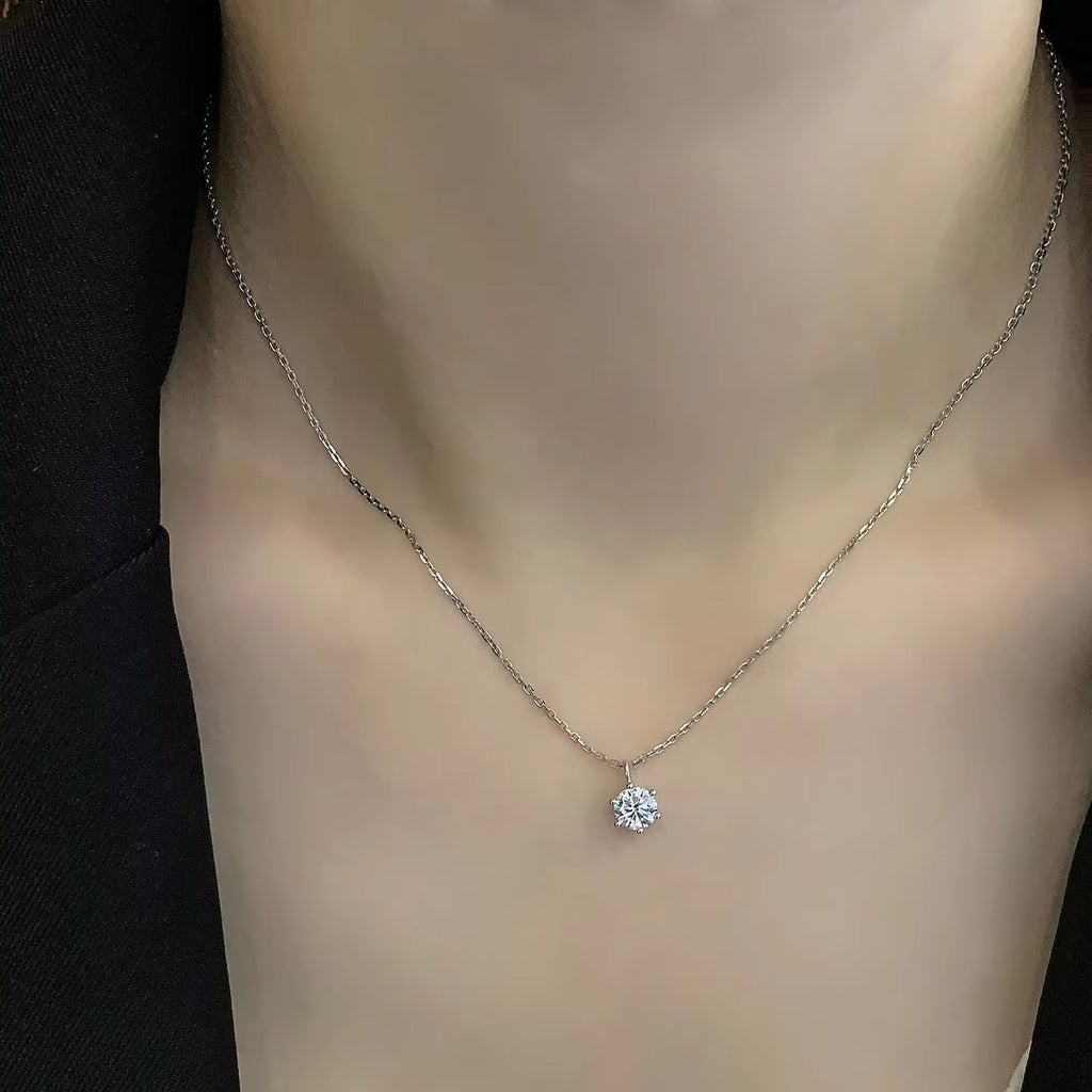 0.60 Carat Round Lab-Grown Diamond Pendant in 14K Gold – IGI Certified