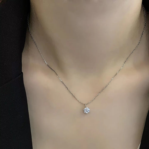 0.60 Carat Round Lab-Grown Diamond Pendant in 14K Gold – IGI Certified
