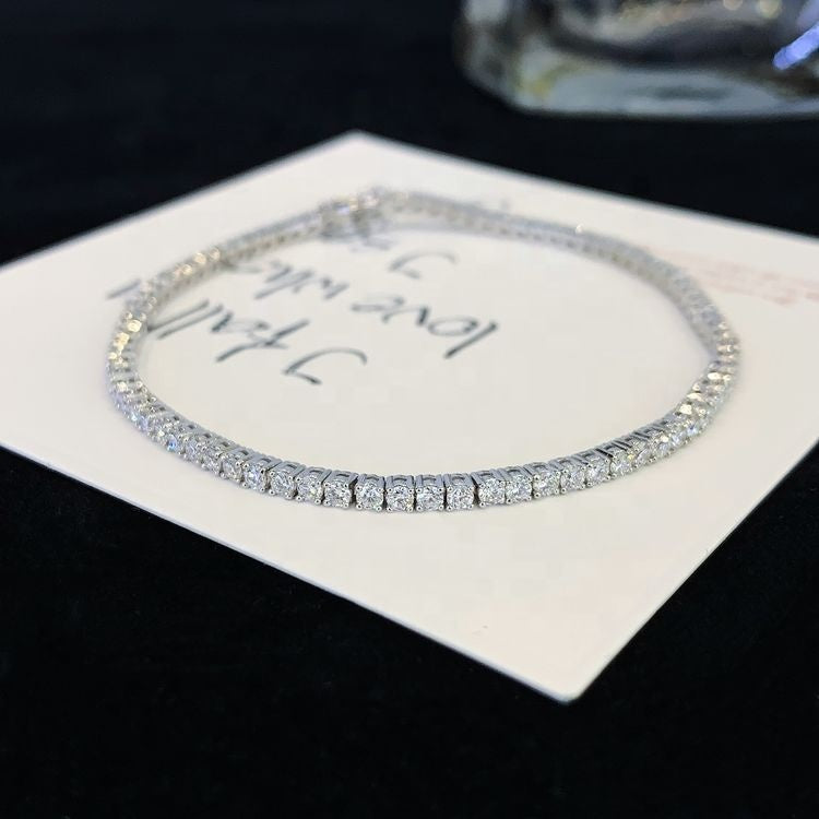 2 Carat Round Cut Lab-Grown Diamond Bracelet