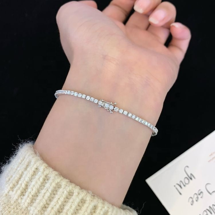 2 Carat Round Cut Lab-Grown Diamond Bracelet