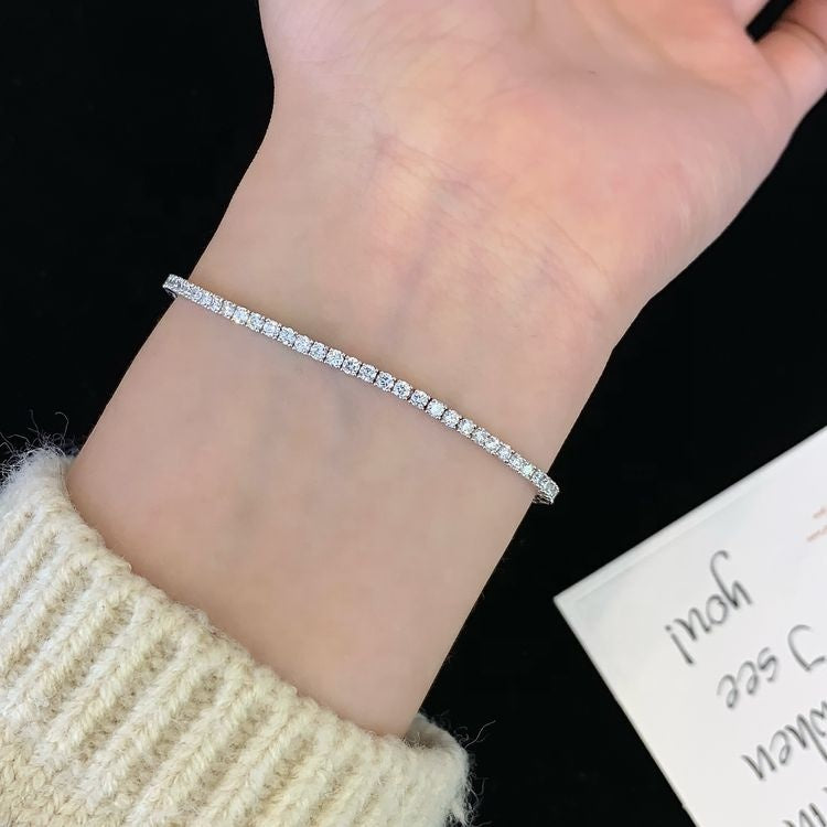 2 Carat Round Cut Lab-Grown Diamond Bracelet