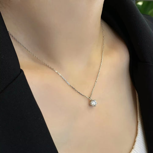 0.60 Carat Round Lab-Grown Diamond Pendant in 14K Gold – IGI Certified