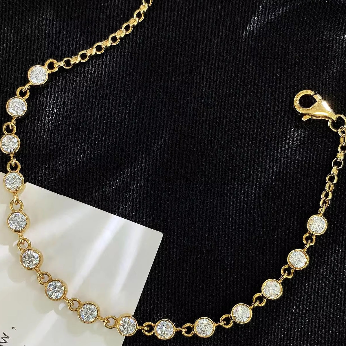 14K Gold 2.0 Carat Lab-Grown Diamond Bezel Bracelet