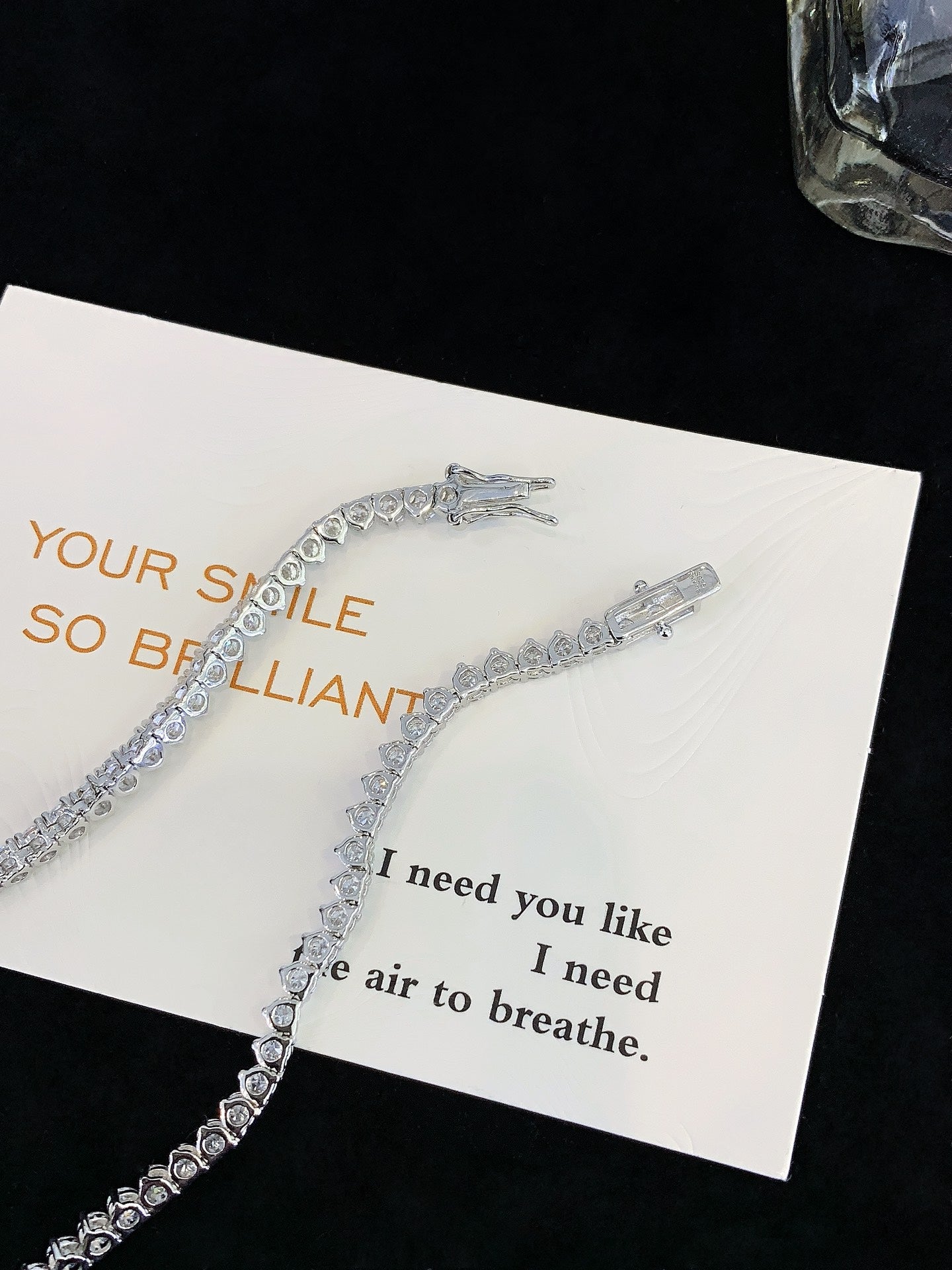 Graduated Diamond Tennis Necklace 14K White Gold