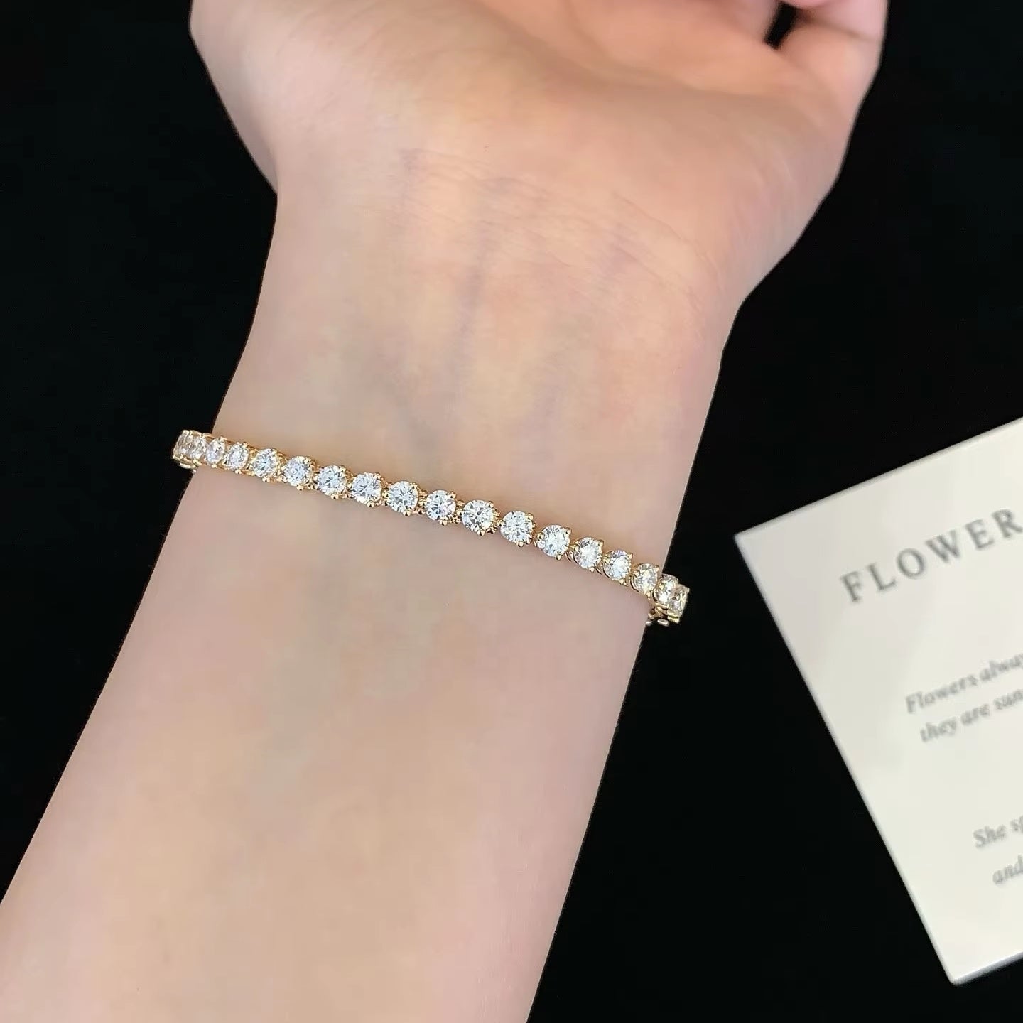 5 Carat 14K Gold Diamond Bracelet