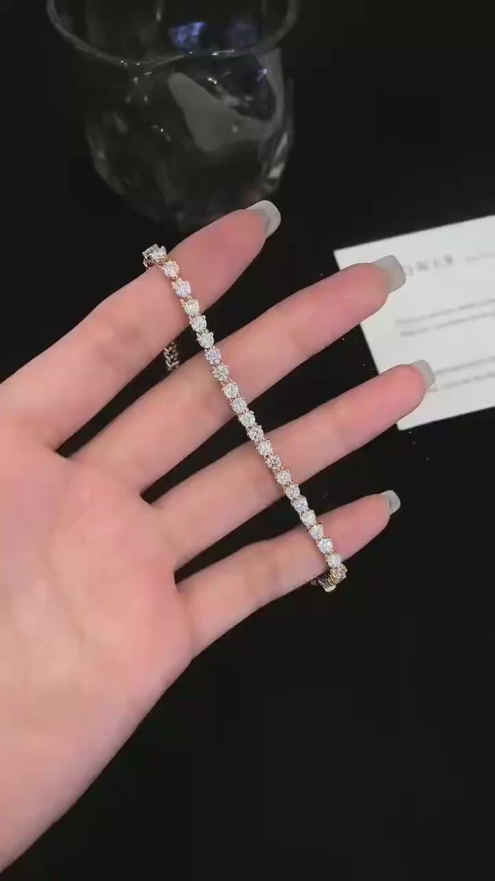 5 Carat 14K Gold Diamond Bracelet