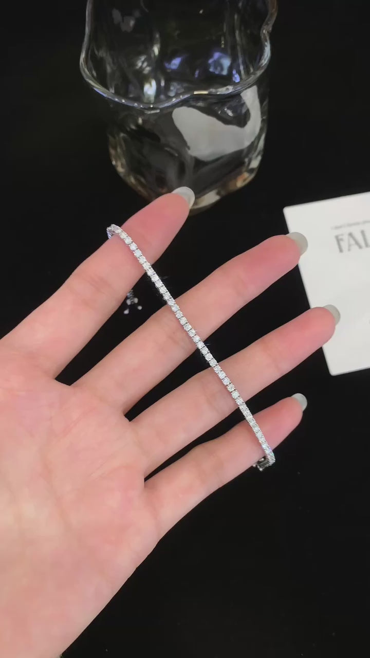 2 Carat Round Cut Lab-Grown Diamond Bracelet